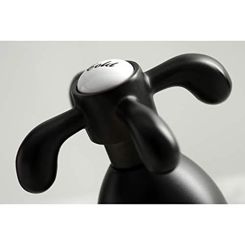  Kingston Brass KS1970TX French Country 8 Widespread Lavatory Faucet, Matte Black