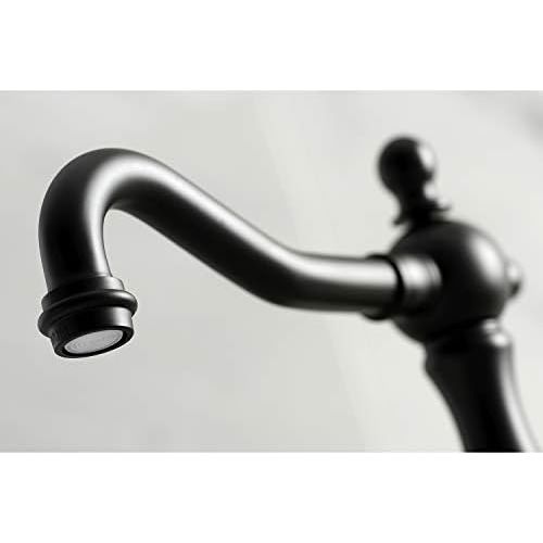  Kingston Brass KS1970TX French Country 8 Widespread Lavatory Faucet, Matte Black