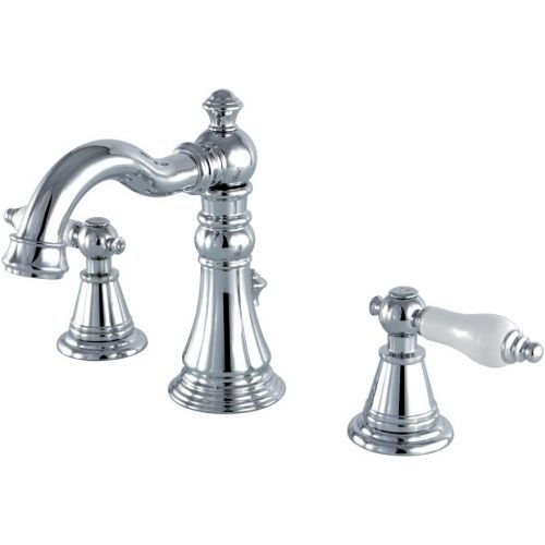  Kingston Brass FSC1971PL English Classic Widespread Lavatory Faucet, 5-5/16 Spout Reach, Polished Chrome