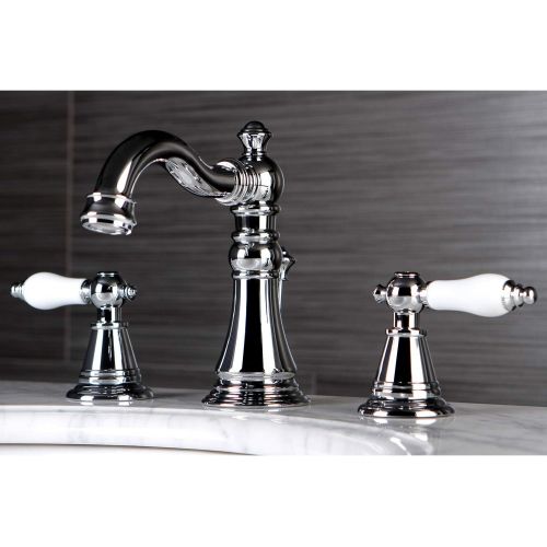  Kingston Brass FSC1971PL English Classic Widespread Lavatory Faucet, 5-5/16 Spout Reach, Polished Chrome