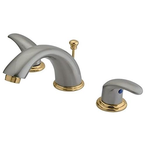  Kingston Brass KB6969LL Legacy 8-Inch to 16-Inch Widespread Lavatory Faucet with Pop Up, Brushed Nickel and Polished Brass