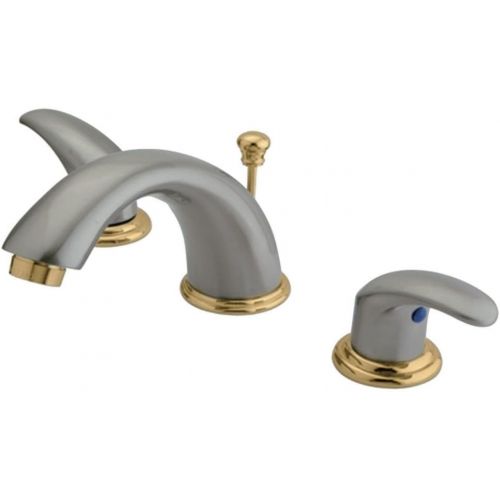  Kingston Brass KB6969LL Legacy 8-Inch to 16-Inch Widespread Lavatory Faucet with Pop Up, Brushed Nickel and Polished Brass