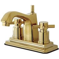 Kingston Brass KS8642DX Concord Twin Cross Handles 4-Inch Lavatory Faucet , Polished Brass