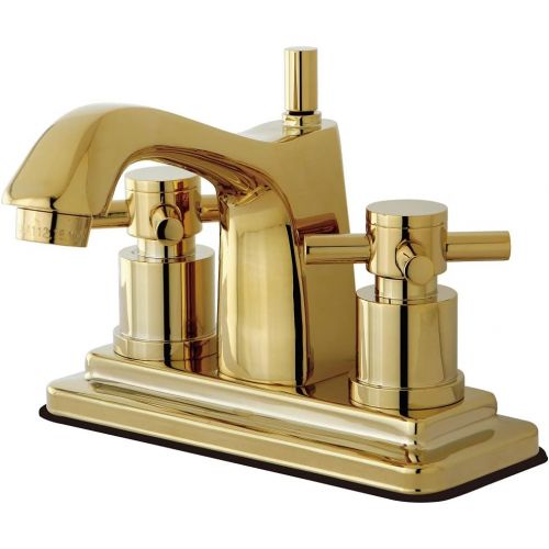  Kingston Brass KS8642DX Concord Twin Cross Handles 4-Inch Lavatory Faucet , Polished Brass