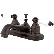 Kingston Brass GKB605PL Restoration 4-inch Centerset Lavatory Faucet with Retail Pop-up, Oil Rubbed Bronze