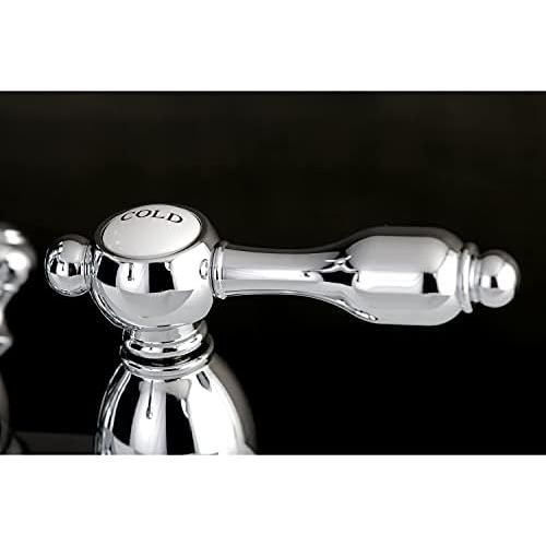  Kingston Brass KB1601TAL Tudor 4 Inch Centerset Lavatory Faucet With ABS/Brass Pop-Up, Polished Chrome, 4-3/4 inch in Spout Reach, Polished Chrome