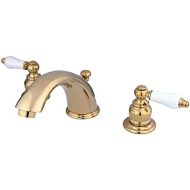 Kingston Brass KB962PL Widespread Lavatory Faucet, Polished Brass