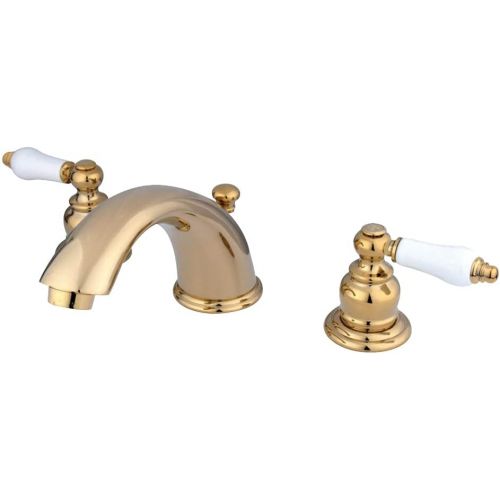  Kingston Brass KB962PL Widespread Lavatory Faucet, Polished Brass