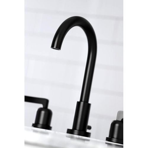  Kingston Brass FSC8920EFL Centurion 8-Inch Widespread Lavatory Faucet with Brass Pop-Up, 5-3/8 Inch in Spout Reach, Matte Black