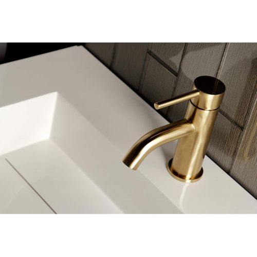  Fauceture LS8223DL Concord Single Handle Monoblock Bathroom Faucet, Brushed Brass