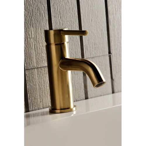  Fauceture LS8223DL Concord Single Handle Monoblock Bathroom Faucet, Brushed Brass