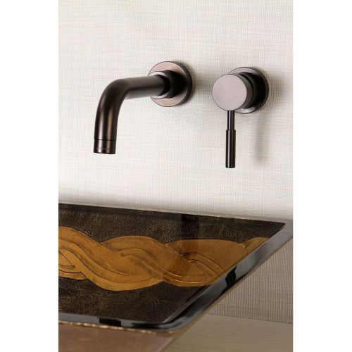  Kingston Brass KS8115DL Single-Handle Wall Mount Bathroom Faucet, Oil Rubbed Bronze