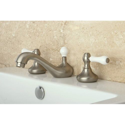  Kingston Brass KS948PL 8-Inch Widespread Bathroom Faucet, Brushed Nickel