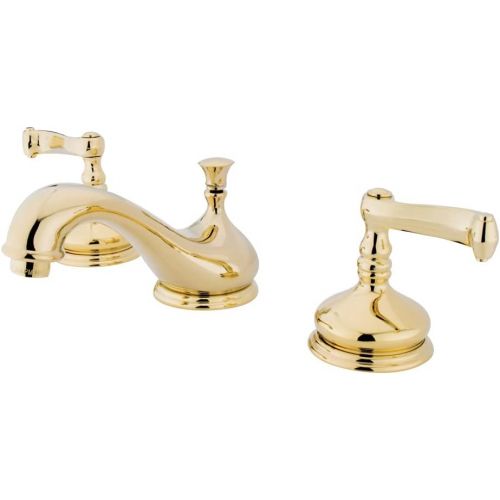  Kingston Brass KS1162FL Royale Widespread Lavatory Faucet, Polished Brass