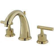 Kingston Brass KS2962CML Concord 8-Inch Widespread Lavatory Faucet with Brass Pop-Up, Polished Brass