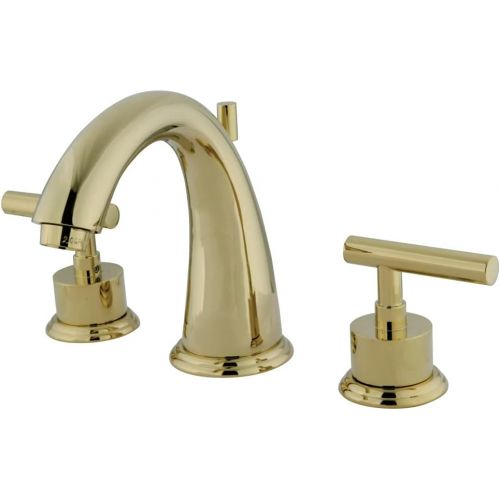  Kingston Brass KS2962CML Concord 8-Inch Widespread Lavatory Faucet with Brass Pop-Up, Polished Brass