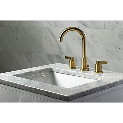  Fauceture FSC8923NDL NuvoFusion Widespread Bathroom Faucet, Brushed Brass