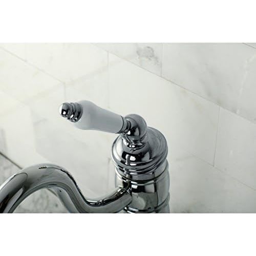  Kingston Brass KB1421PL Heritage Vessel Sink Faucet with Optional Cover Plate, Polished Chrome