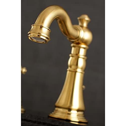  Fauceture FSC1973AL English Classic Widespread Bathroom Faucet, Brushed Brass