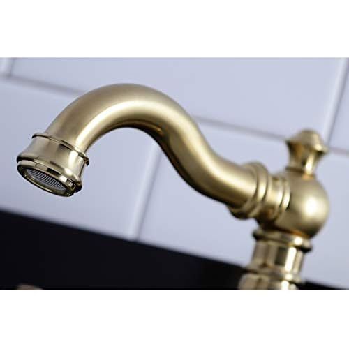  Fauceture FSC1973AL English Classic Widespread Bathroom Faucet, Brushed Brass