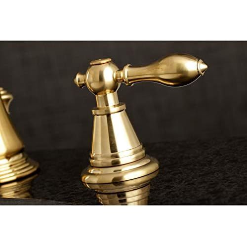  Fauceture FSC1973AL English Classic Widespread Bathroom Faucet, Brushed Brass