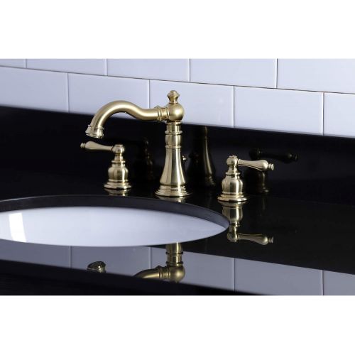  Fauceture FSC1973AL English Classic Widespread Bathroom Faucet, Brushed Brass