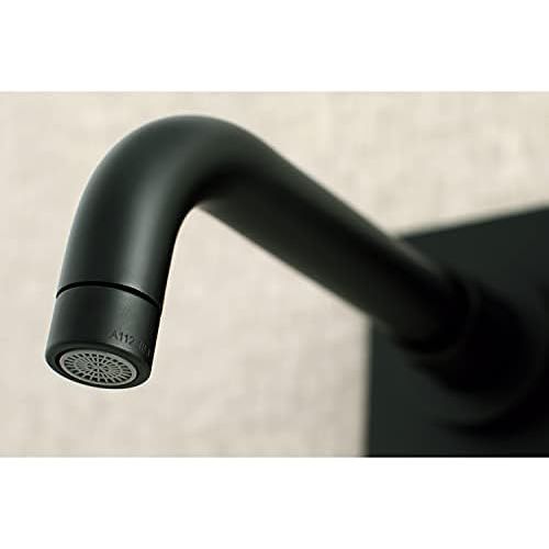  Kingston Brass KS8110DKL Concord Single-Handle Wall Mount Vessel Sink Faucet, 8-7/16 Inch in Spout Reach, Matte Black