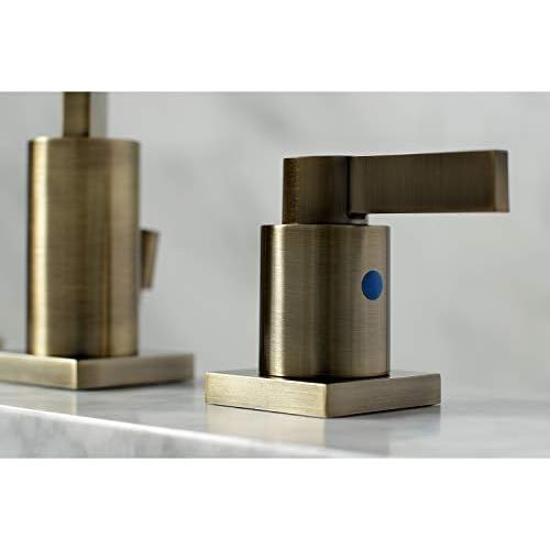 Fauceture FSC89633NDL NuvoFusion Widespread Bathroom Faucet, Antique Brass