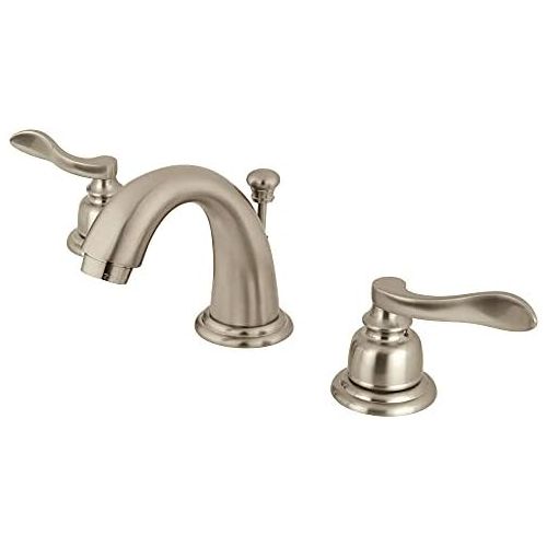  Kingston Brass KB8918NFL NuWave French Mini Widespread Lavatory Faucet with Retail Pop-Up, Brushed Nickel