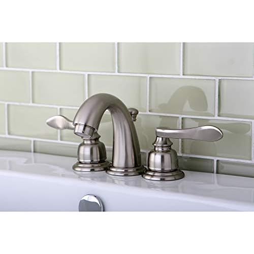  Kingston Brass KB8918NFL NuWave French Mini Widespread Lavatory Faucet with Retail Pop-Up, Brushed Nickel