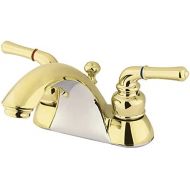 Kingston Brass KB2622B Naples 4-Inch Centerset Lavatory Faucet Brass Pop-Up, Polished Brass