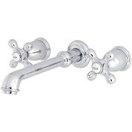 Kingston Brass KS7021AX English Country 8-Inch Center Wall Mount Roman Tub Filler, 10-7/16, Polished Chrome