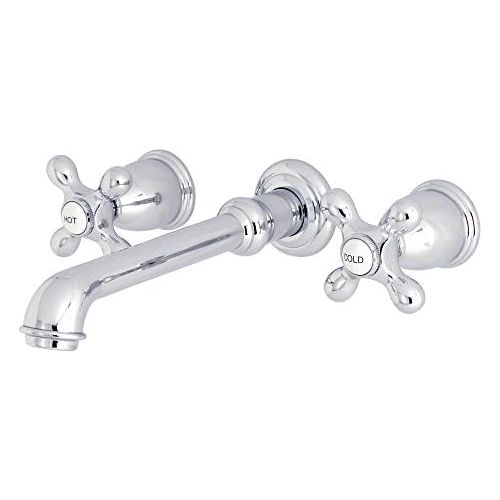  Kingston Brass KS7021AX English Country 8-Inch Center Wall Mount Roman Tub Filler, 10-7/16, Polished Chrome