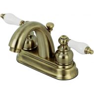 Kingston Brass KB5613PL Restoration 4-Inch Centerset Bathroom Faucet, Antique Brass