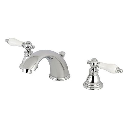  Kingston Brass KB961APL American Patriot 8-Inch Widespread Lavatory Faucet with Retail Pop-Up, 5-3/4, Polished Chrome