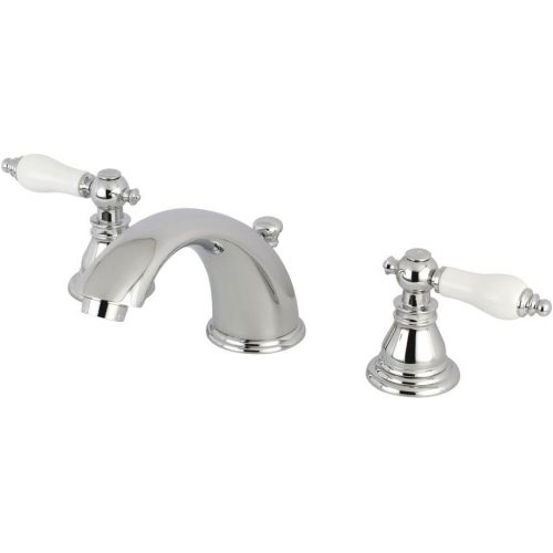  Kingston Brass KB961APL American Patriot 8-Inch Widespread Lavatory Faucet with Retail Pop-Up, 5-3/4, Polished Chrome