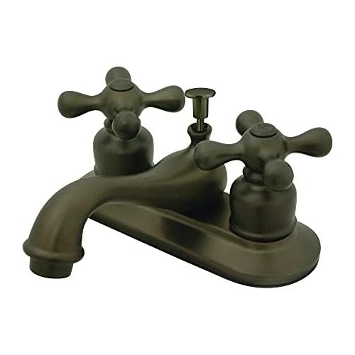  Kingston Brass GKB605AX Restoration Teapot 4-inch Centerset Lavatory Faucet with Retail Pop-up, Oil Rubbed Bronze