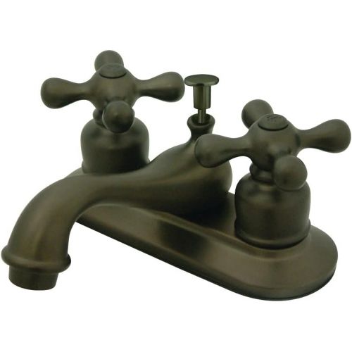  Kingston Brass GKB605AX Restoration Teapot 4-inch Centerset Lavatory Faucet with Retail Pop-up, Oil Rubbed Bronze