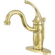 Kingston Brass KB1402GL Georgian 4-Inch Centerset Lavatory Faucet with Pop-Up, Polished Brass