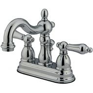 Kingston Brass KS1601AL Heritage Centerset Lavatory Faucet with Brass Pop-Up, Polished Chrome