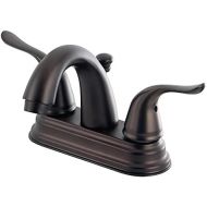 Kingston Brass KB5615YL Yosemite 4 Inch Centerset Two Handle Lavatory Faucet, Oil Rubbed Bronze, 3-5/8 inch in Spout Reach, Oil Rubbed Bronze