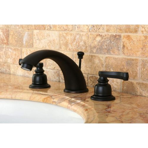  Kingston Brass KB8965FL 8-Inch Widespread Lavatory Faucet with Retail Pop-Up, 5-3/4, Oil Rubbed Bronze