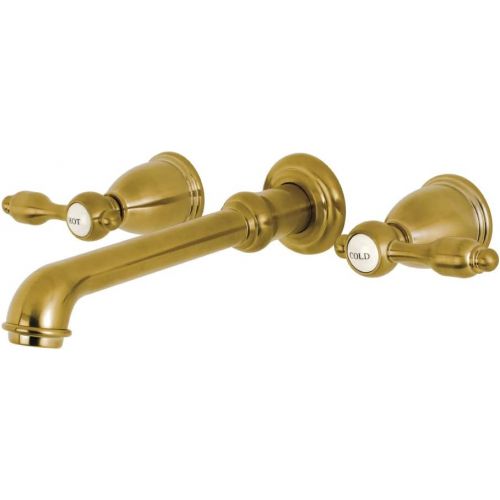  Kingston Brass KS7125TAL Tudor Wall Mount Vessel Sink Faucet, 10-7/16 in Spout Reach, Oil Rubbed Bronze