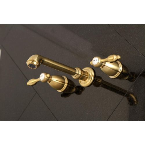  Kingston Brass KS7125TAL Tudor Wall Mount Vessel Sink Faucet, 10-7/16 in Spout Reach, Oil Rubbed Bronze