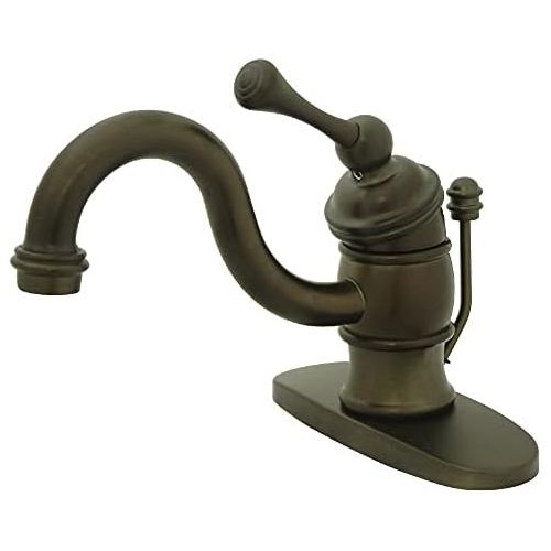  Kingston Brass KB3405BL Victorian 4-Inch Centerset Lavatory Faucet, Oil Rubbed Bronze with Metal lever handle