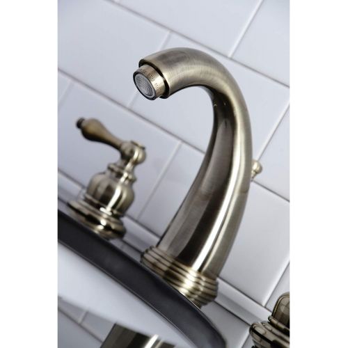  Kingston Brass KB983ALAB Victorian 2-Handle 8 in. Widespread Bathroom Faucet, Antique Brass