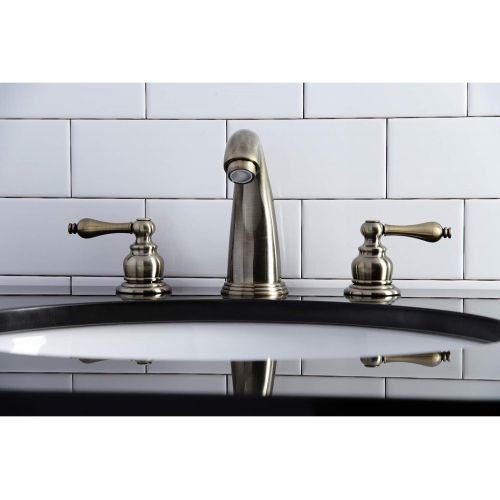  Kingston Brass KB983ALAB Victorian 2-Handle 8 in. Widespread Bathroom Faucet, Antique Brass