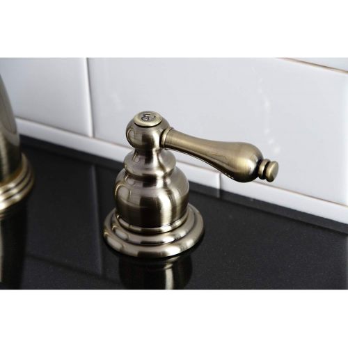  Kingston Brass KB983ALAB Victorian 2-Handle 8 in. Widespread Bathroom Faucet, Antique Brass