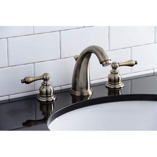  Kingston Brass KB983ALAB Victorian 2-Handle 8 in. Widespread Bathroom Faucet, Antique Brass