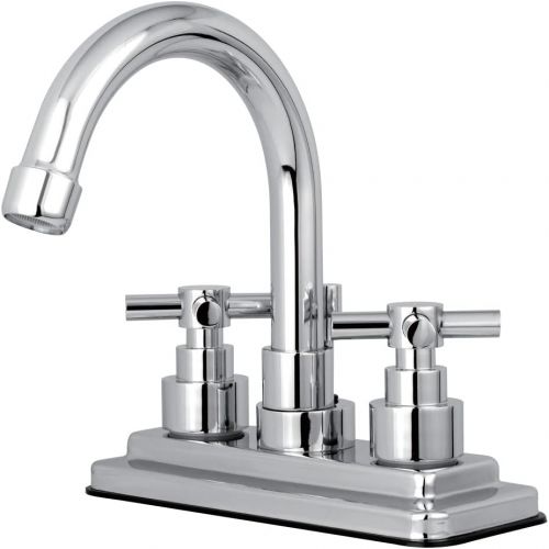  Kingston Brass KS8661EX Elinvar Twin Cross Handle Lavatory Faucet, 4-7/8-Inch